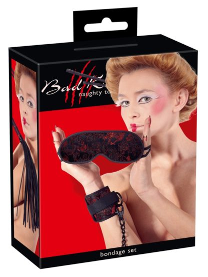 Fesselset Handfessel Augenmaske Peitsche