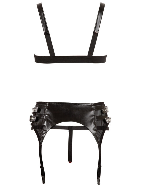 Lederimitat BH-Strapsset