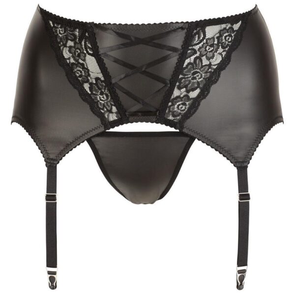 Strapsgürtel plus Slip Set schwarz 3XL (56/58)