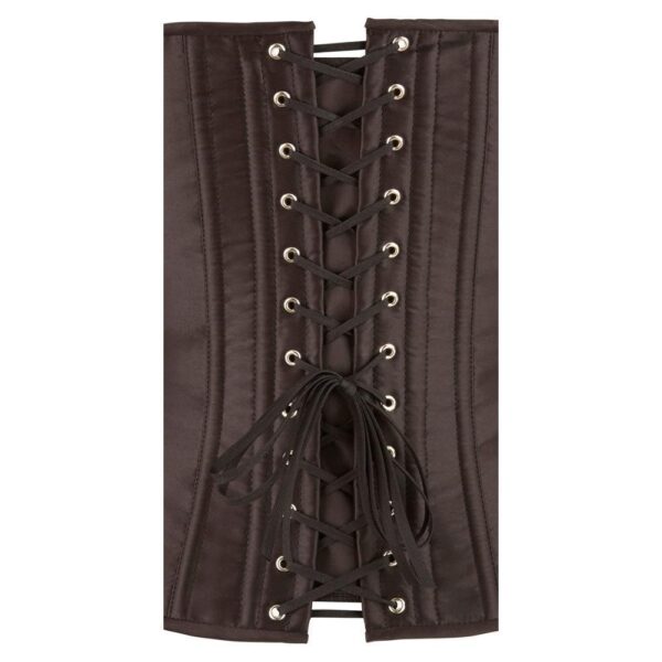 Schwarze Straps-Corsage in 4XL