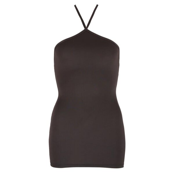 Kleid mit Spitze schwarz L (44/46)