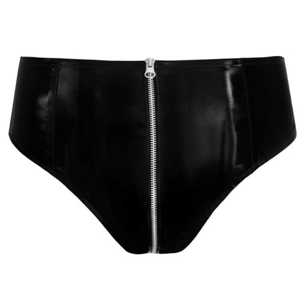 Lack-Pants mit Zip
