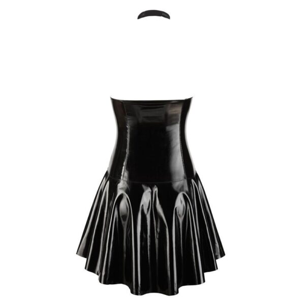 Lack-Minikleid mit Netz L (44/46)