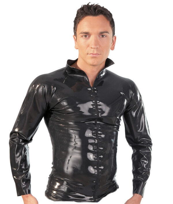 Latex-Hemd schwarz XXL