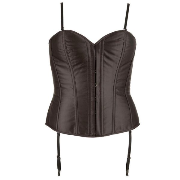 Schwarze Straps-Corsage in 4XL