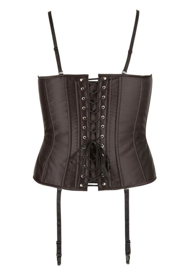 Schwarze Straps-Corsage in 4XL